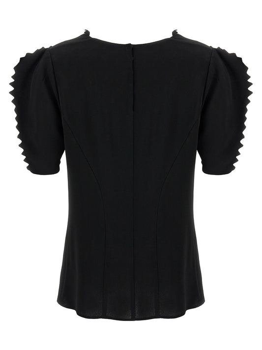 Prada Camiseta Sin Mangas Negra En Viscosa - Estilo Atemporal