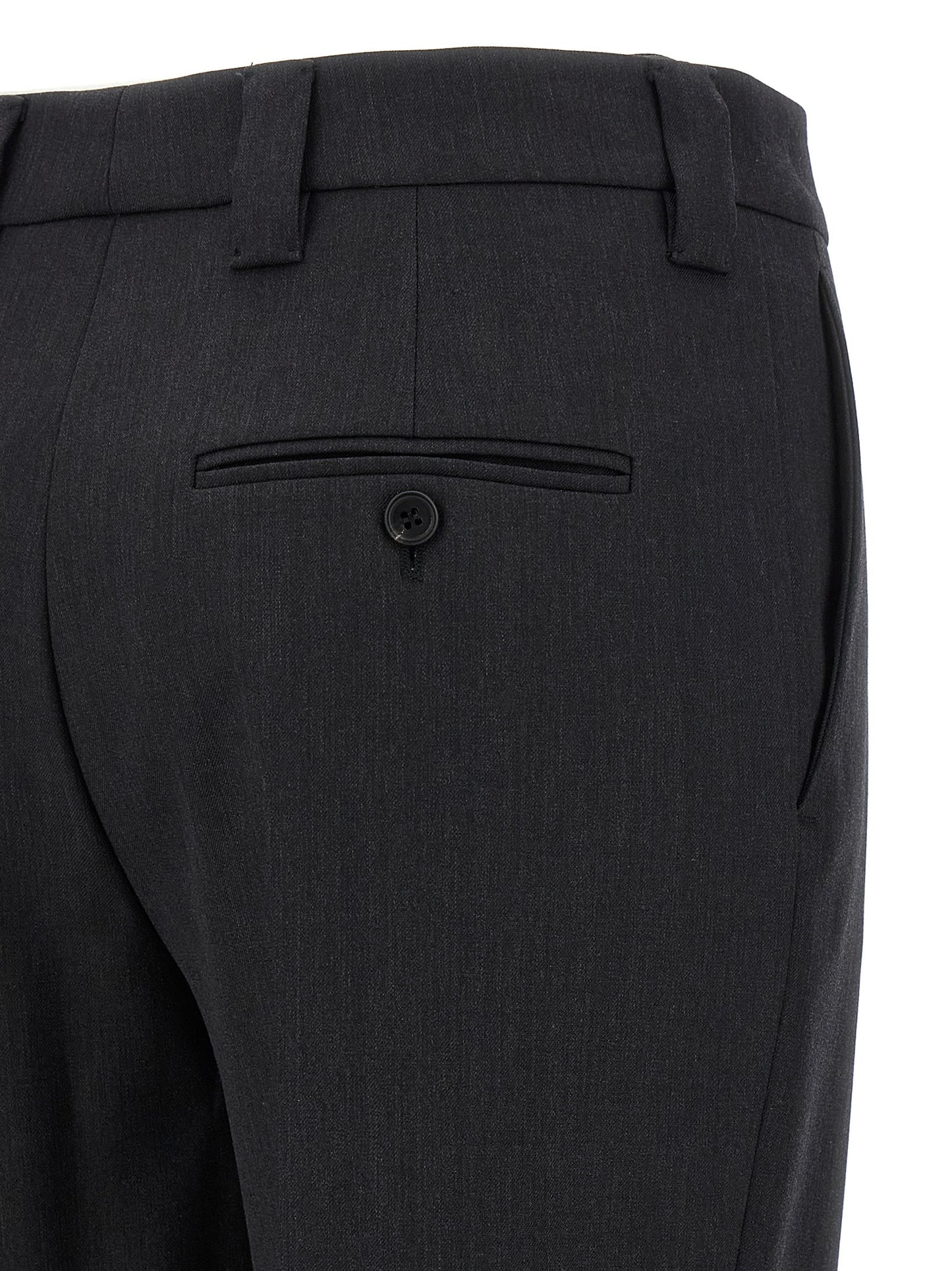 Prada Grey Virgin Wool Dress Pants