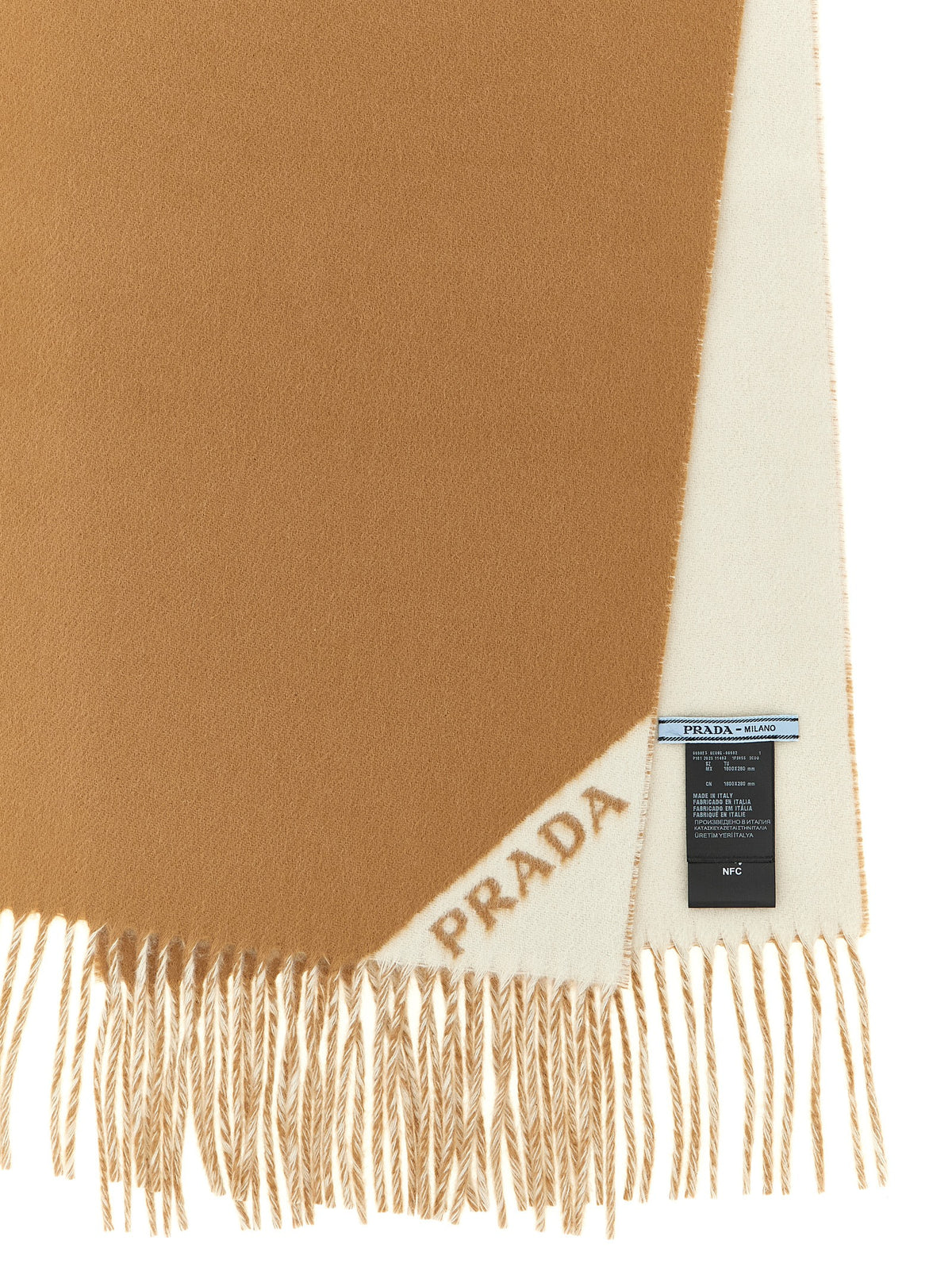 Écharpe multicolore en cachemire Prada, confortable et élégante
