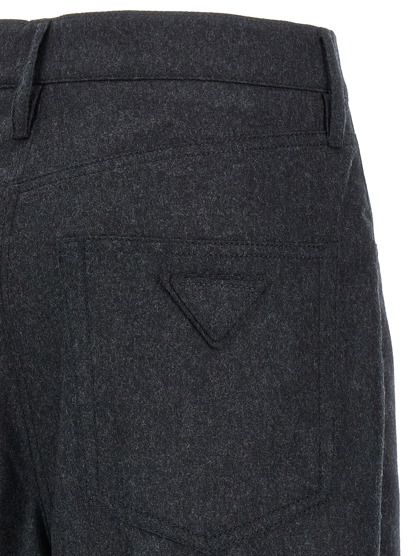Pantalones Casuales Prada De Lana Virgen Color Gris