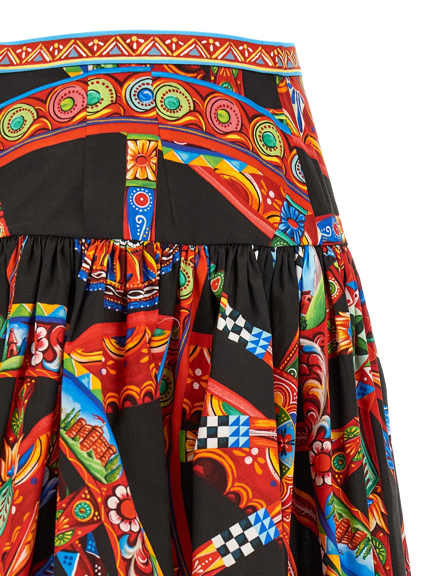 Falda Larga De Algodón Multicolor Tendencia Actual Moda Vestir Dolce & Gabbana
