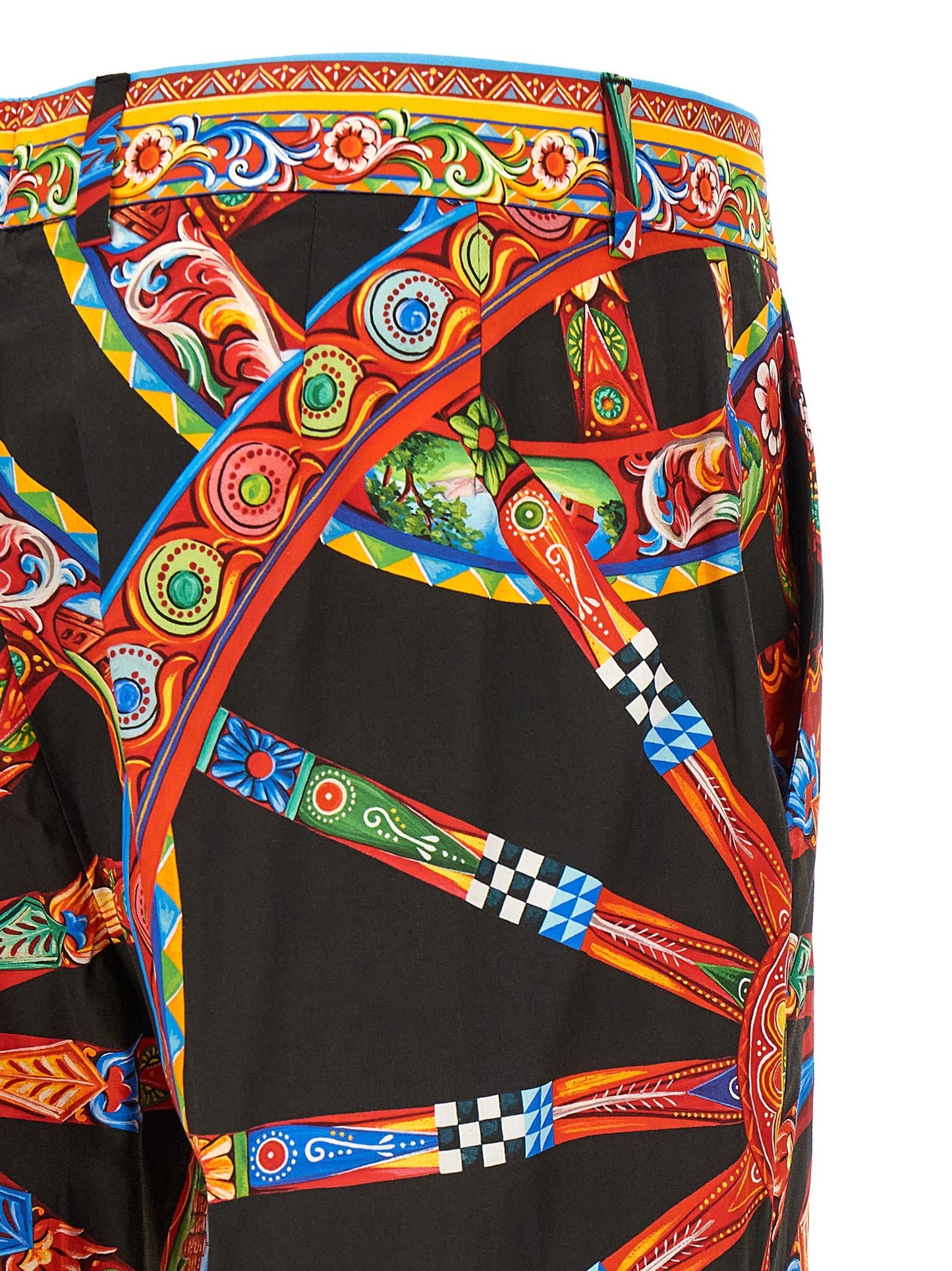 Dolce & Gabbana Multicolor Cotton Casual Trousers