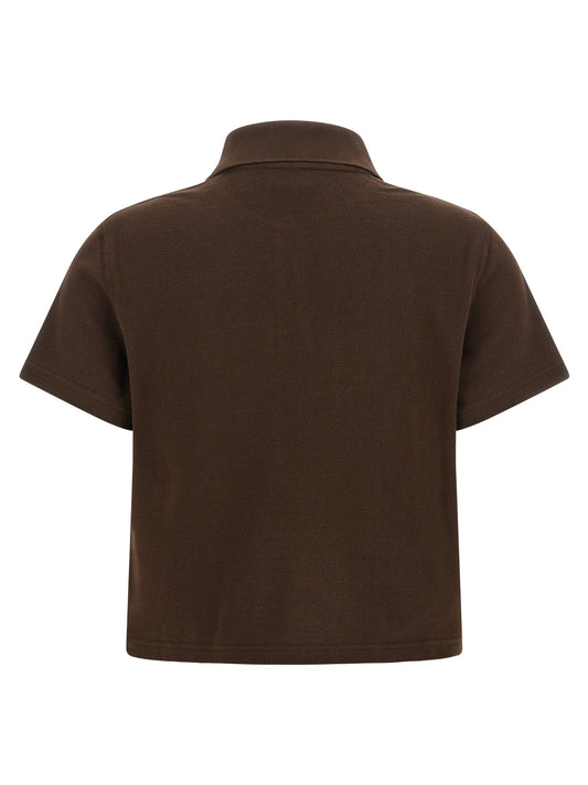 Polo Saint Laurent De Algodón Marrón - Confección Francesa