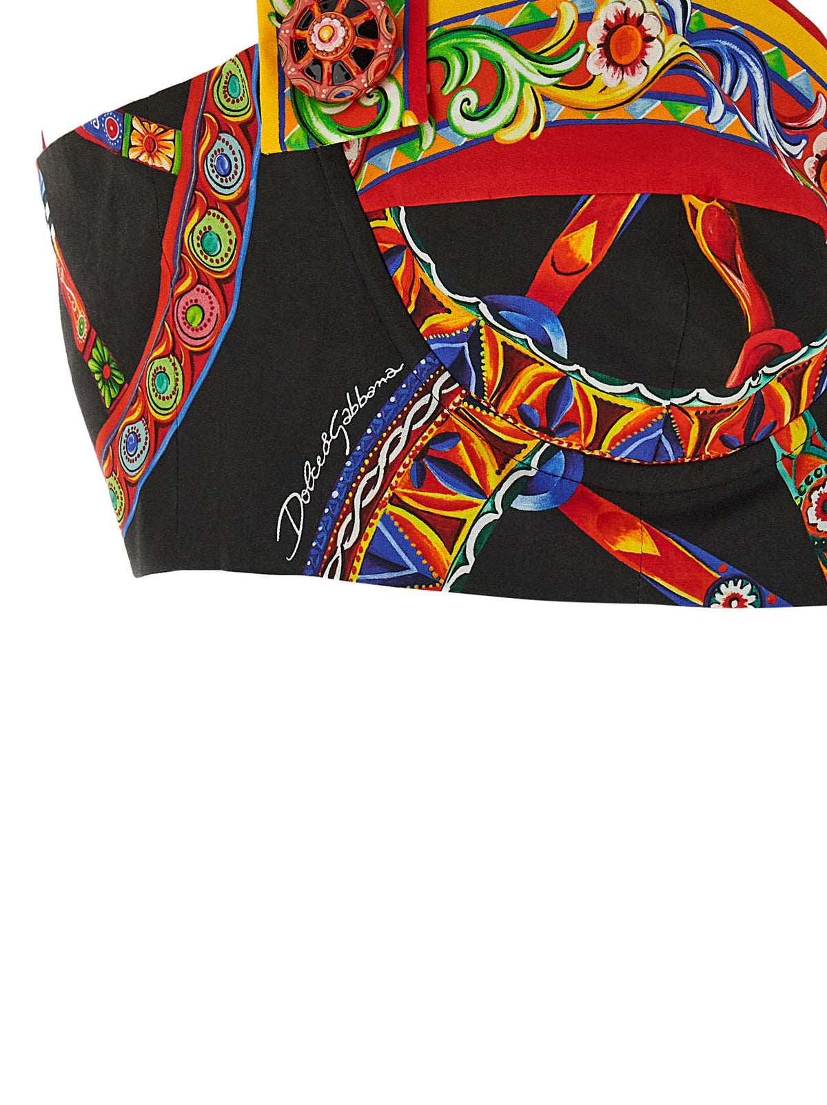 Blusa De Algodón Multicolor Dolce & Gabbana - Corte Corsé Fluido