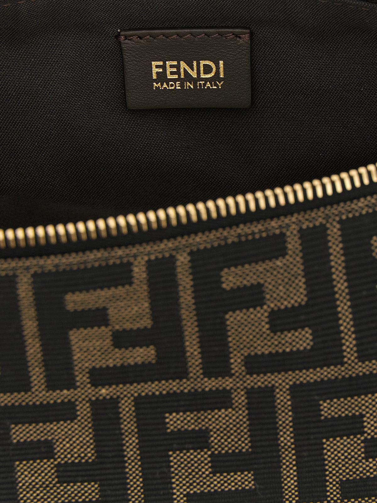 Fendi Brown Polyester Compact Wallet
