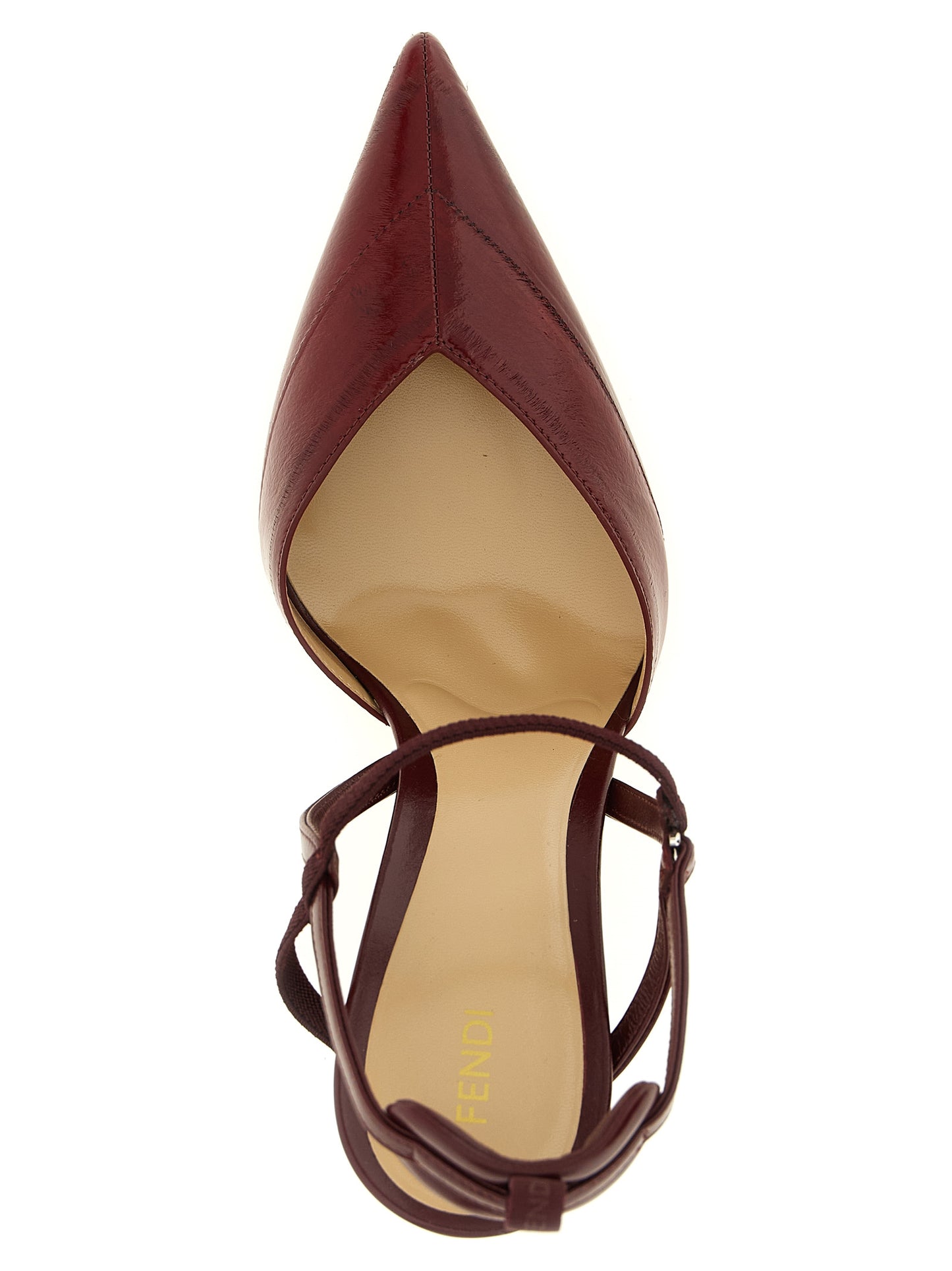 Fendi Bombas De Plataforma De Piel De Cordero Burdeos