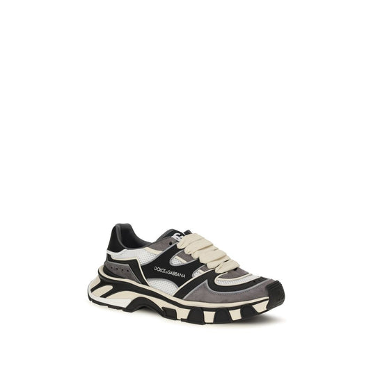 Zapatillas Chunky De Piel De Ternera Gris Dolce & Gabbana Bos Taurus