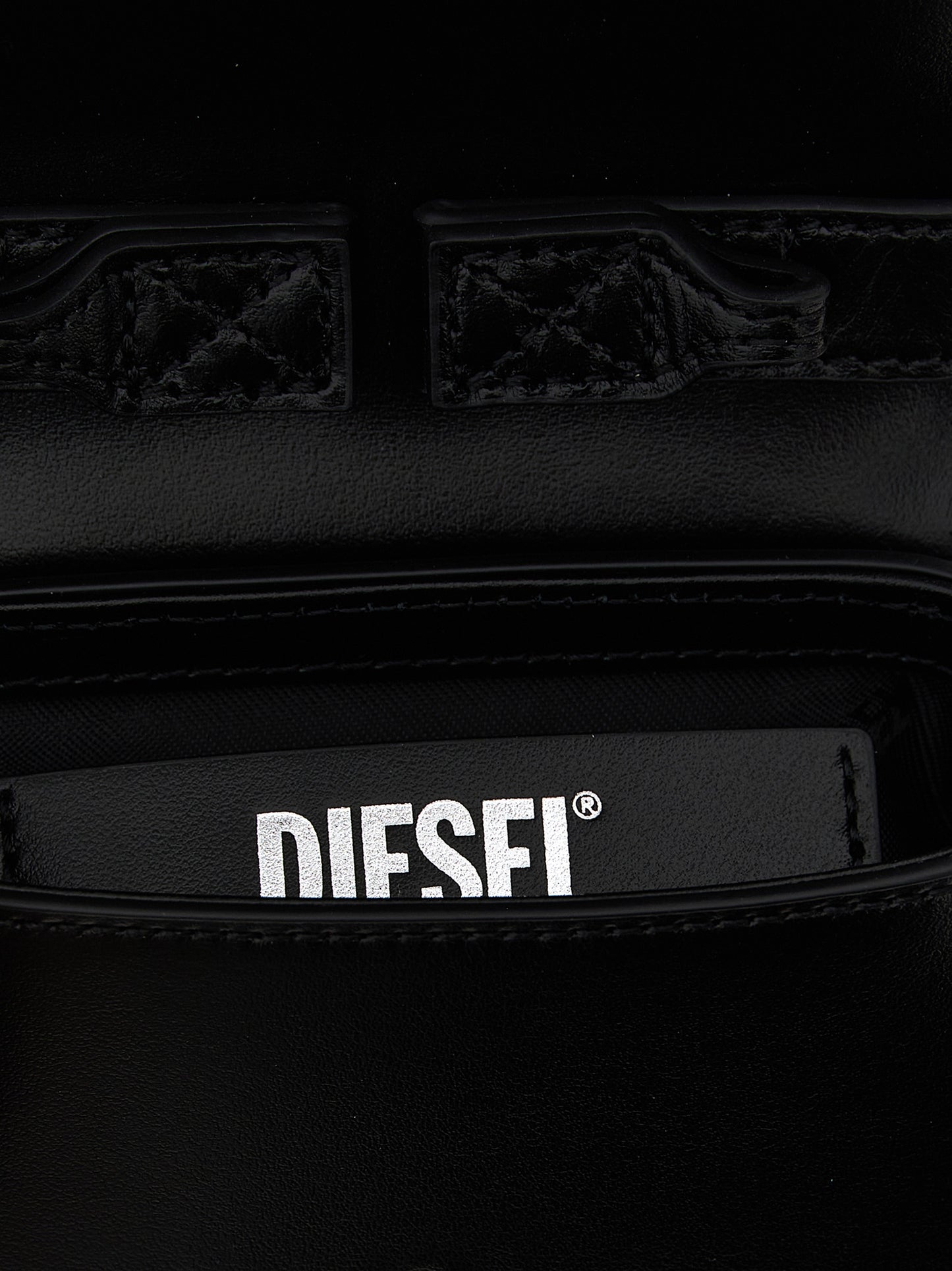 Diesel Black Cowhide Handbag Model 1DR XS