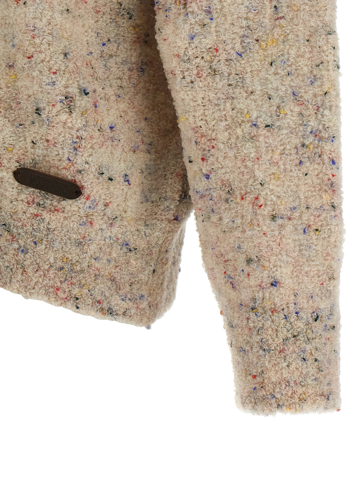 Cardigan en Laine Vierge Beige Moschino Maille