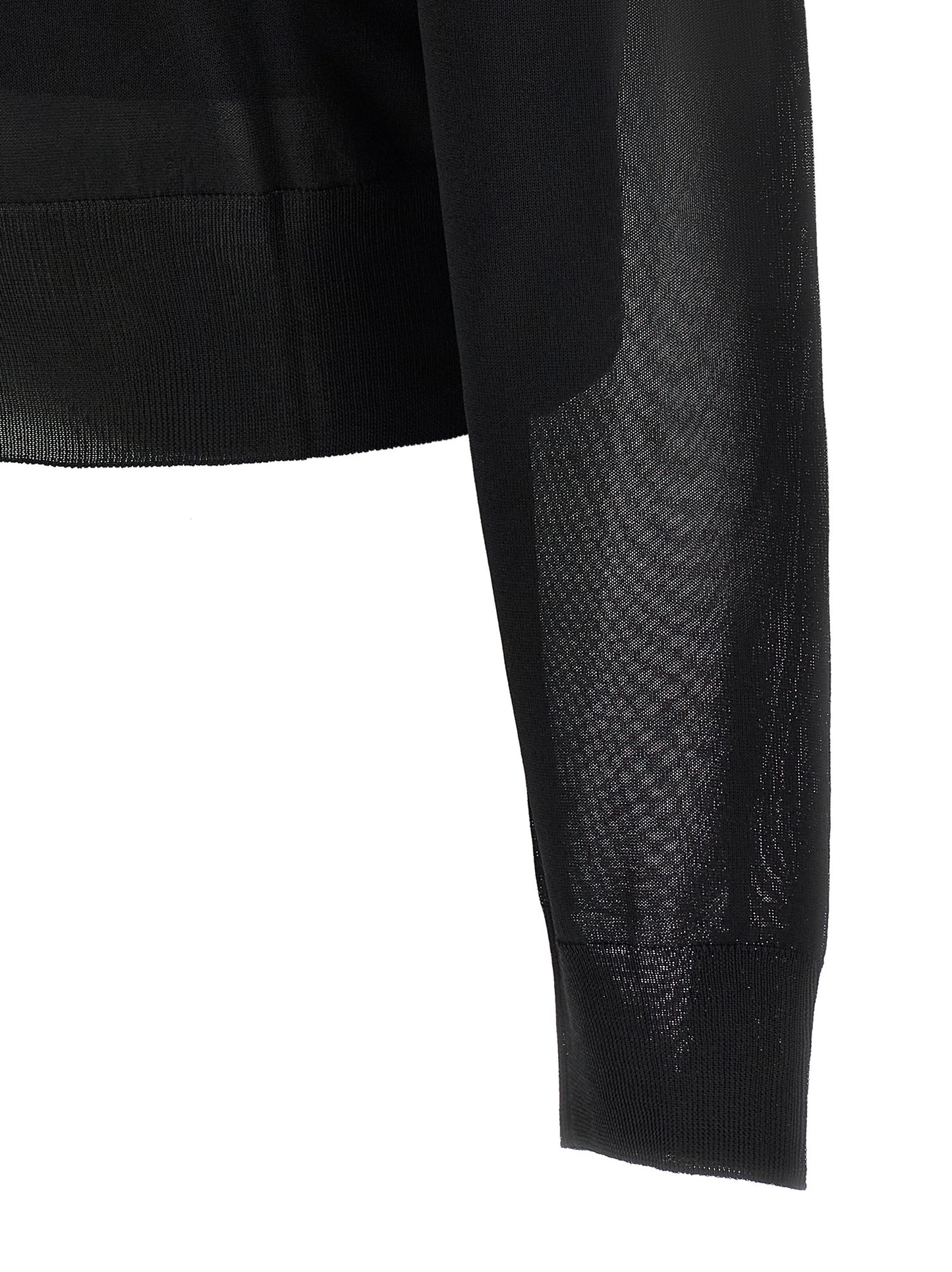 Fendi Black Viscose Cardigan - Asymmetric Details