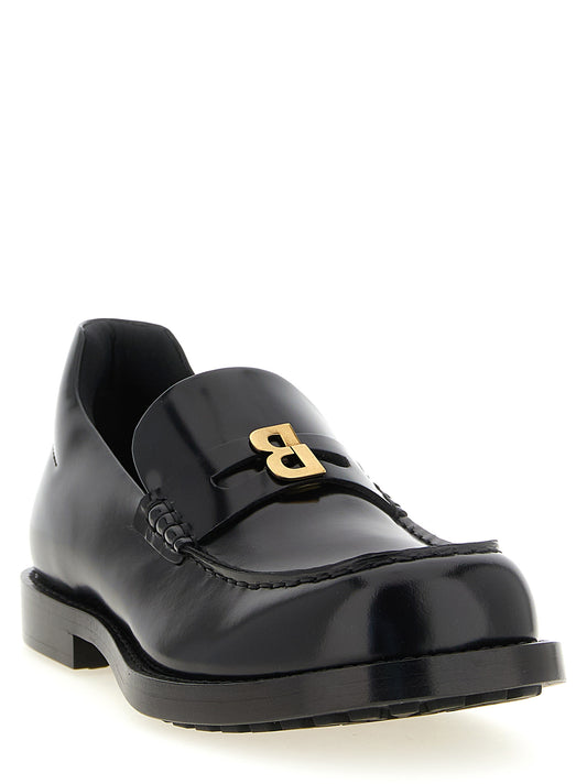 Mocasines Slip On De Piel De Becerro En Negro Balenciaga