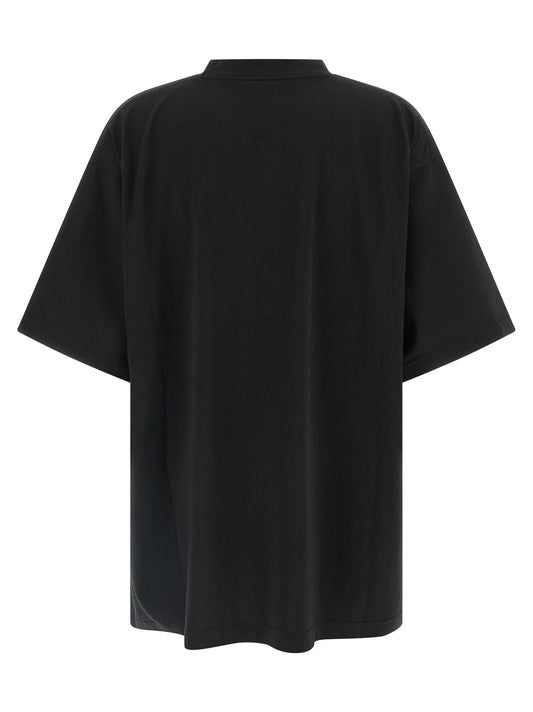 T-shirt en coton noir au design minimaliste Balenciaga
