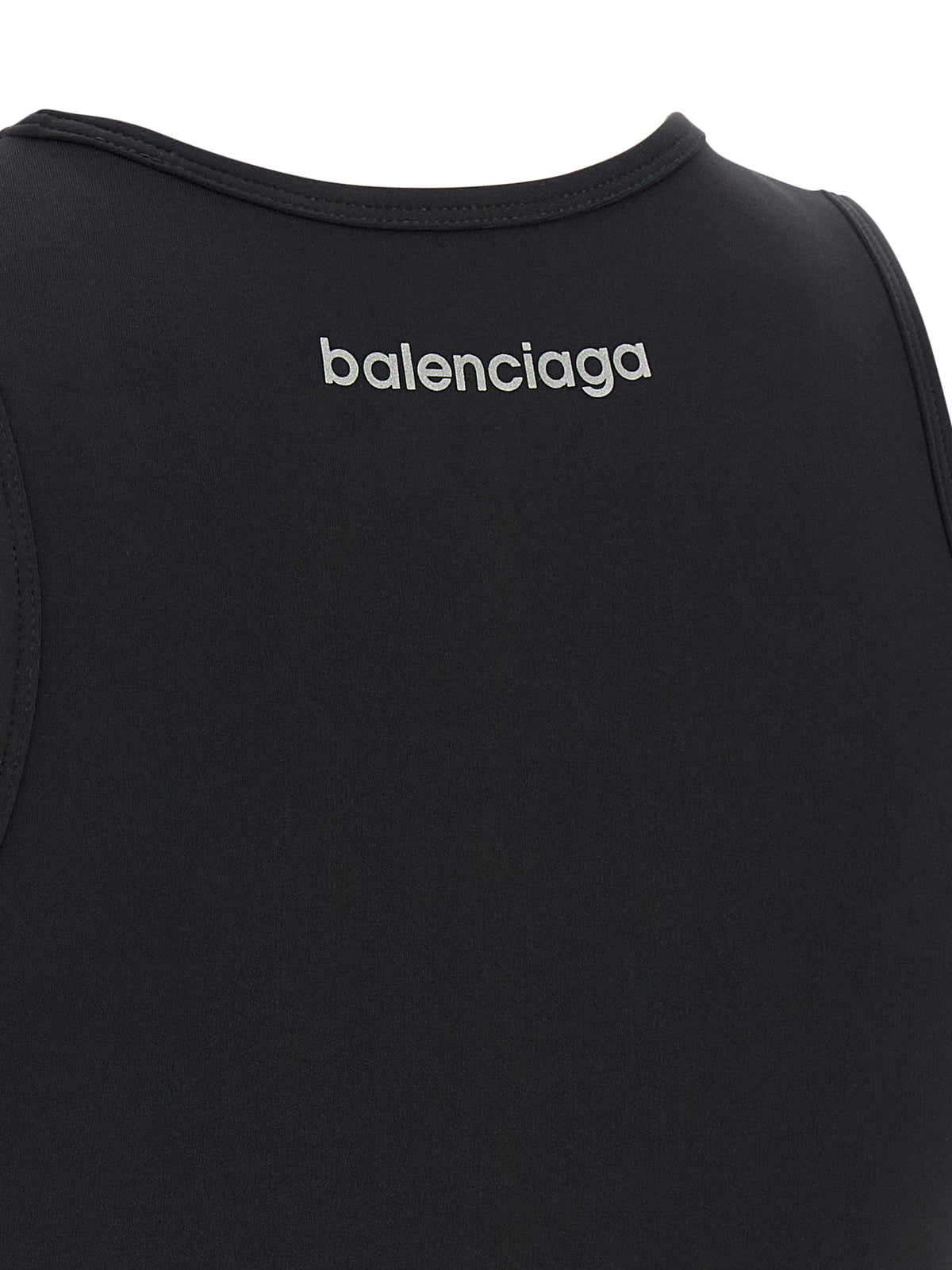 Sujetador Deportivo Balenciaga Negro en Poliamida y Ajuste Segunda Piel