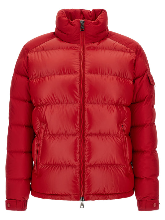 Abrigo Largo De Poliéster Rojo Moncler Colección Maya