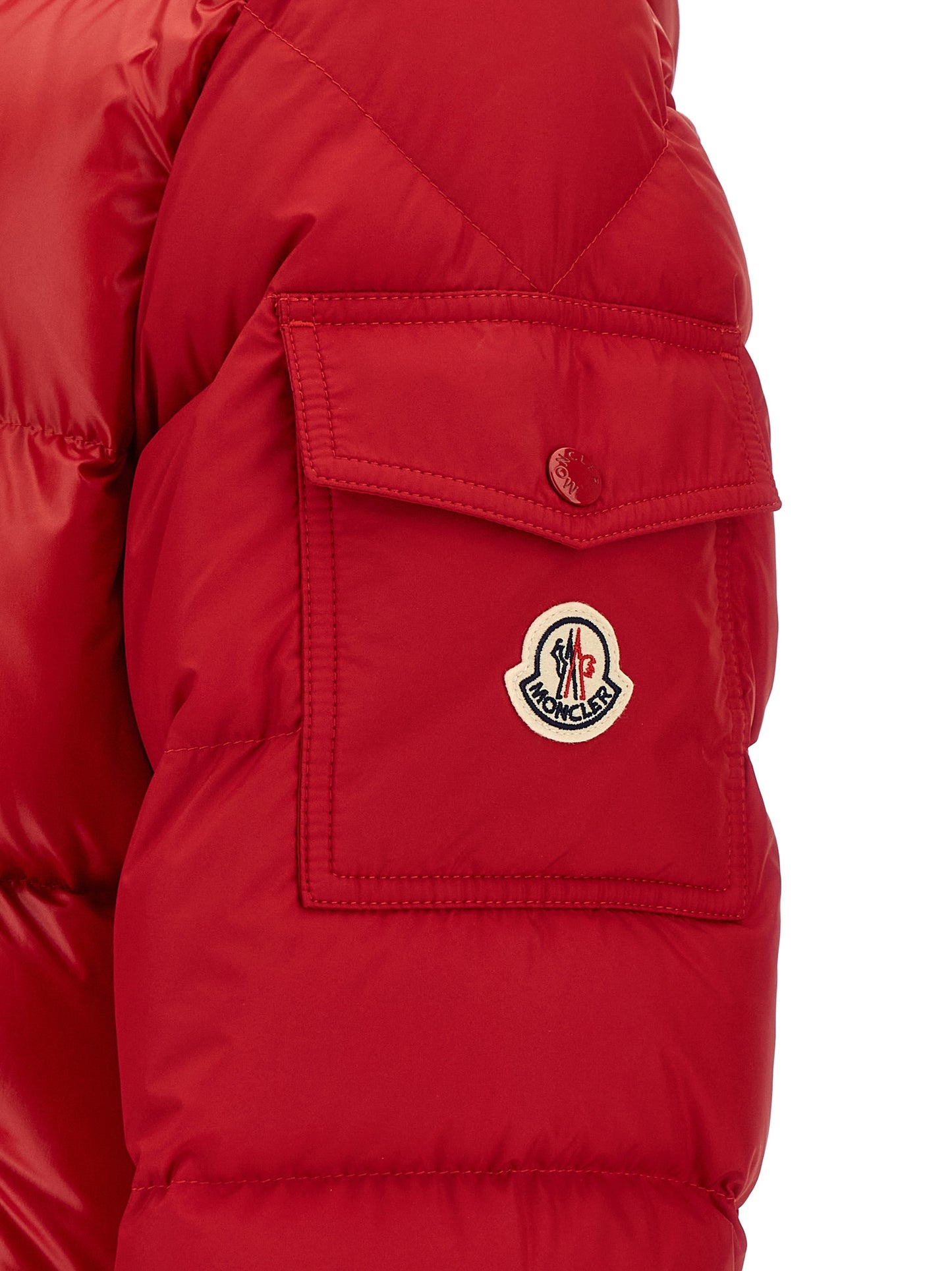 Moncler Maya Long Red Polyester Coat