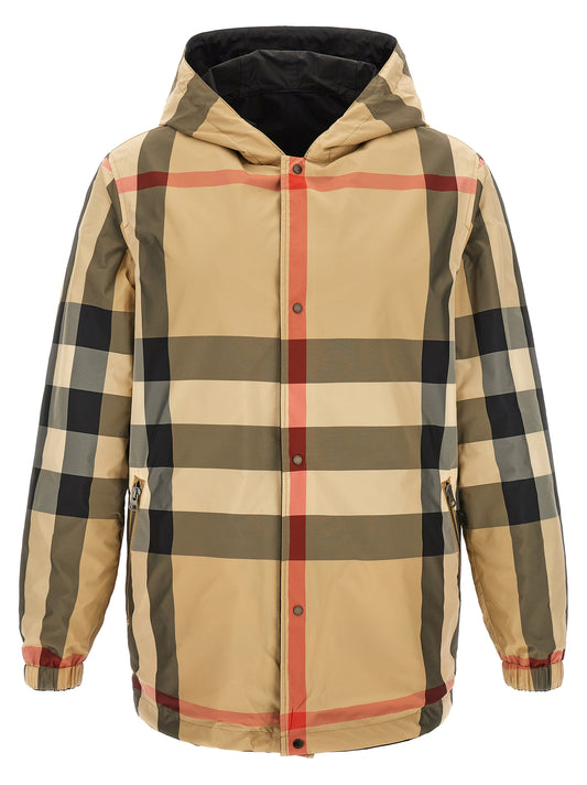 Chaqueta Abrigo Burberry De Poliéster Negro Interior