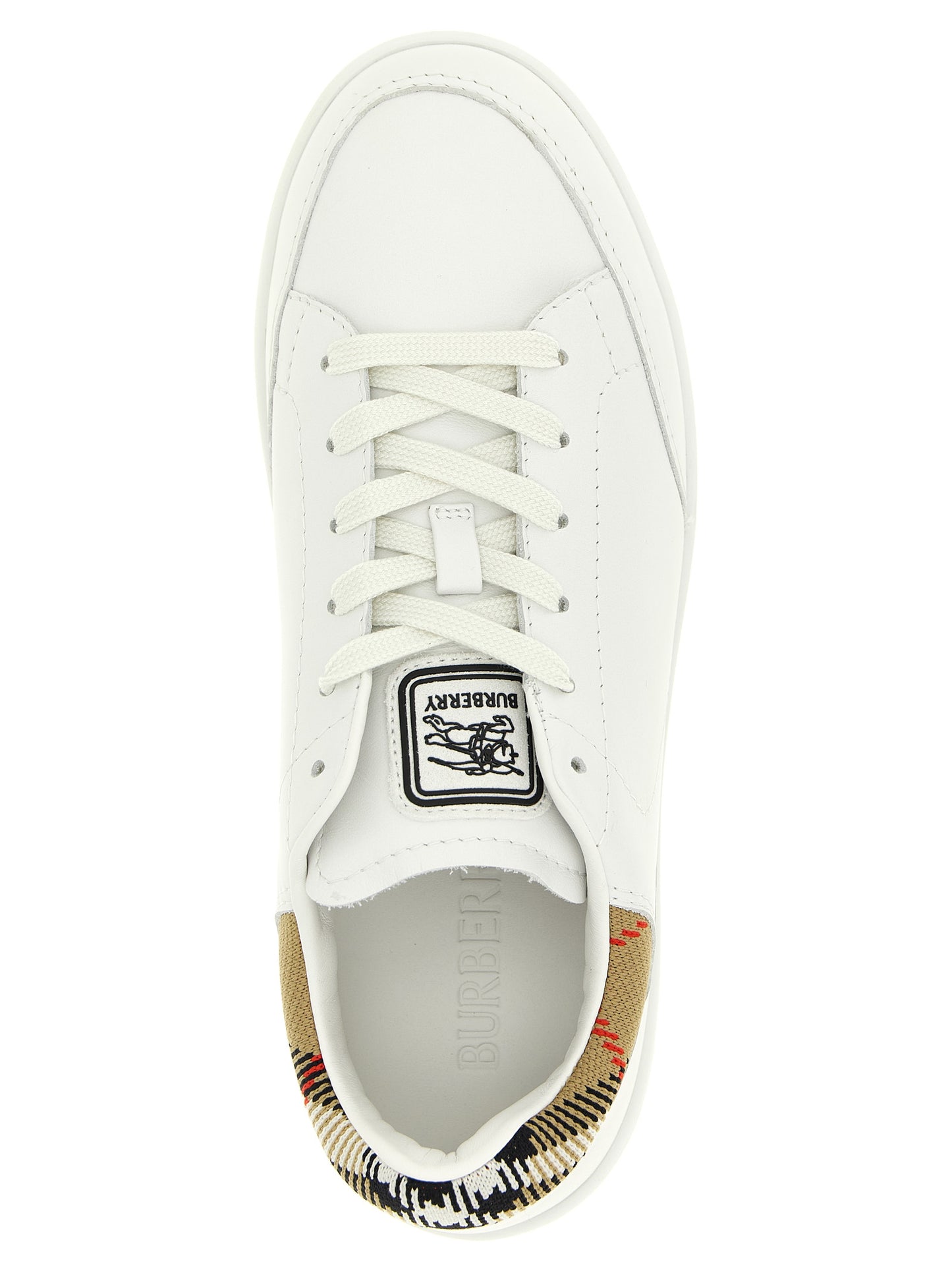Burberrry Zapatillas Bajas De Cuero Vaquino Multicolor Corte Bajo