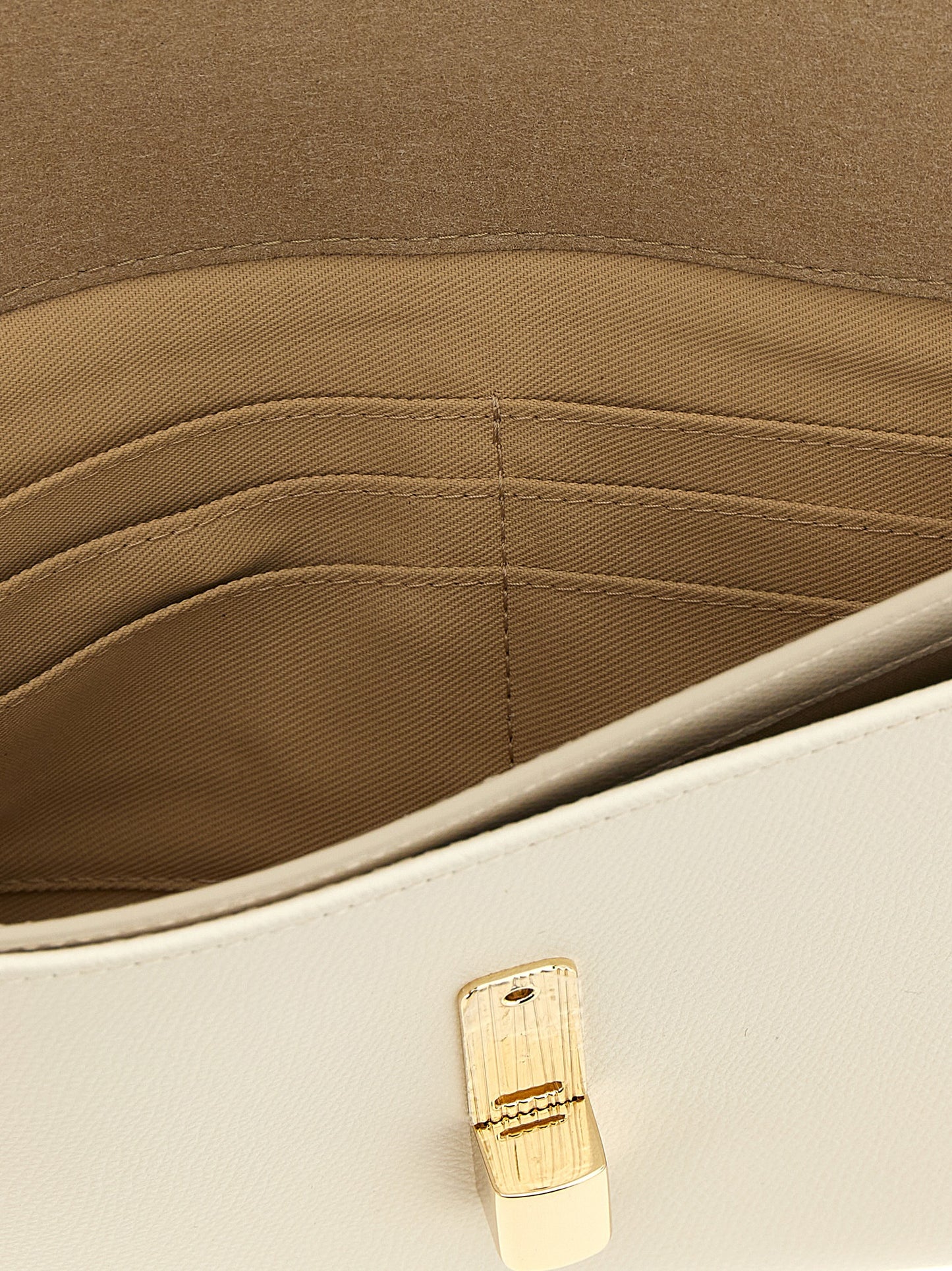 Cartera De Mano Clutch Blanca De Cuero De Becerro Furla Iride