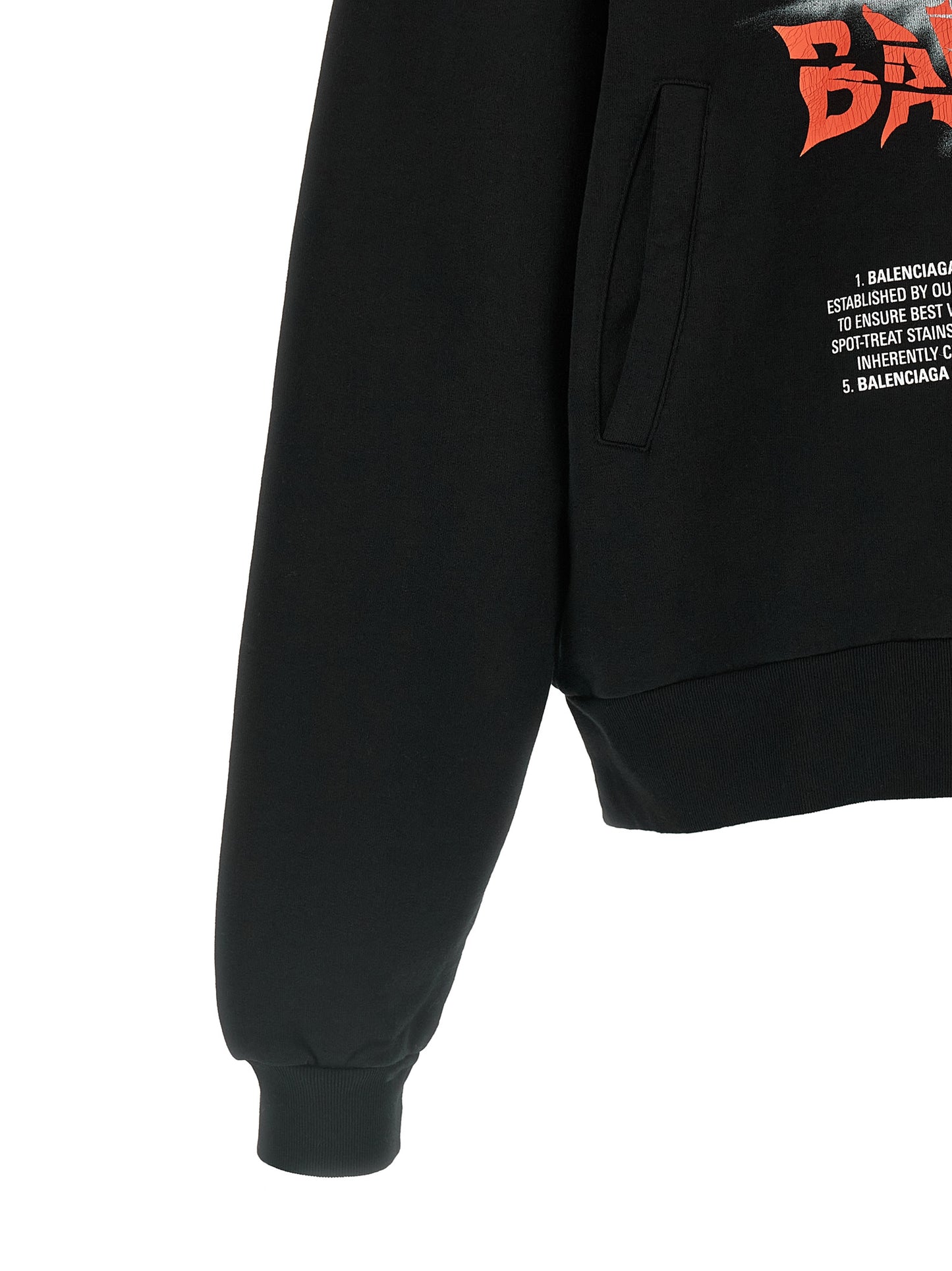 Sudadera Balenciaga De Algodón Negro Estampado The Door