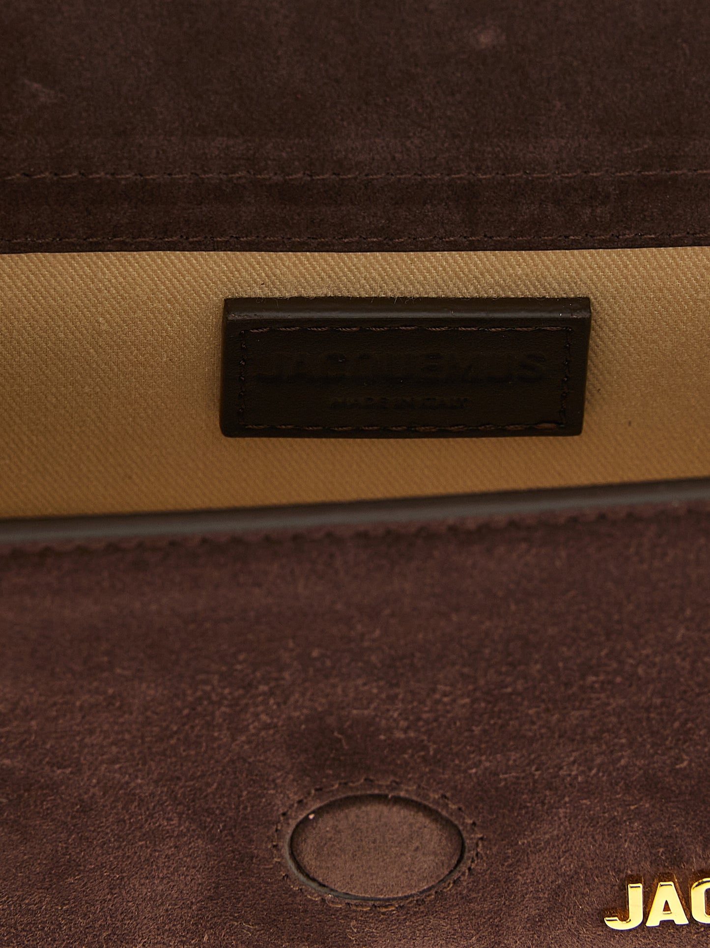 Bolso De Mano De Piel De Becerro Jacquemus Marrón Moderno