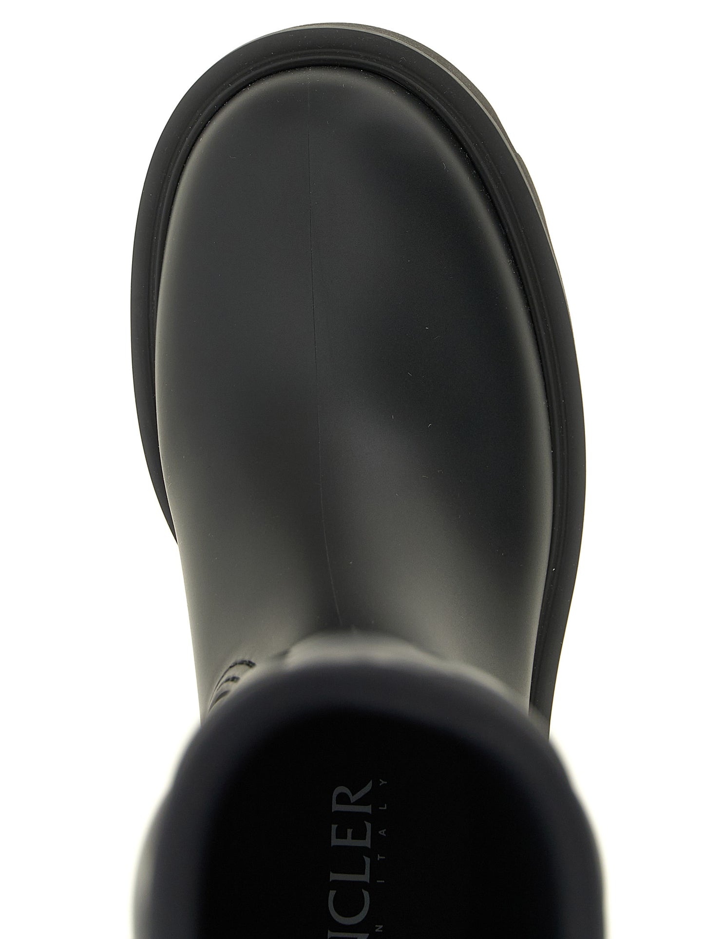 Moncler Black PVC Knee-High Boots - Waterproof Finish