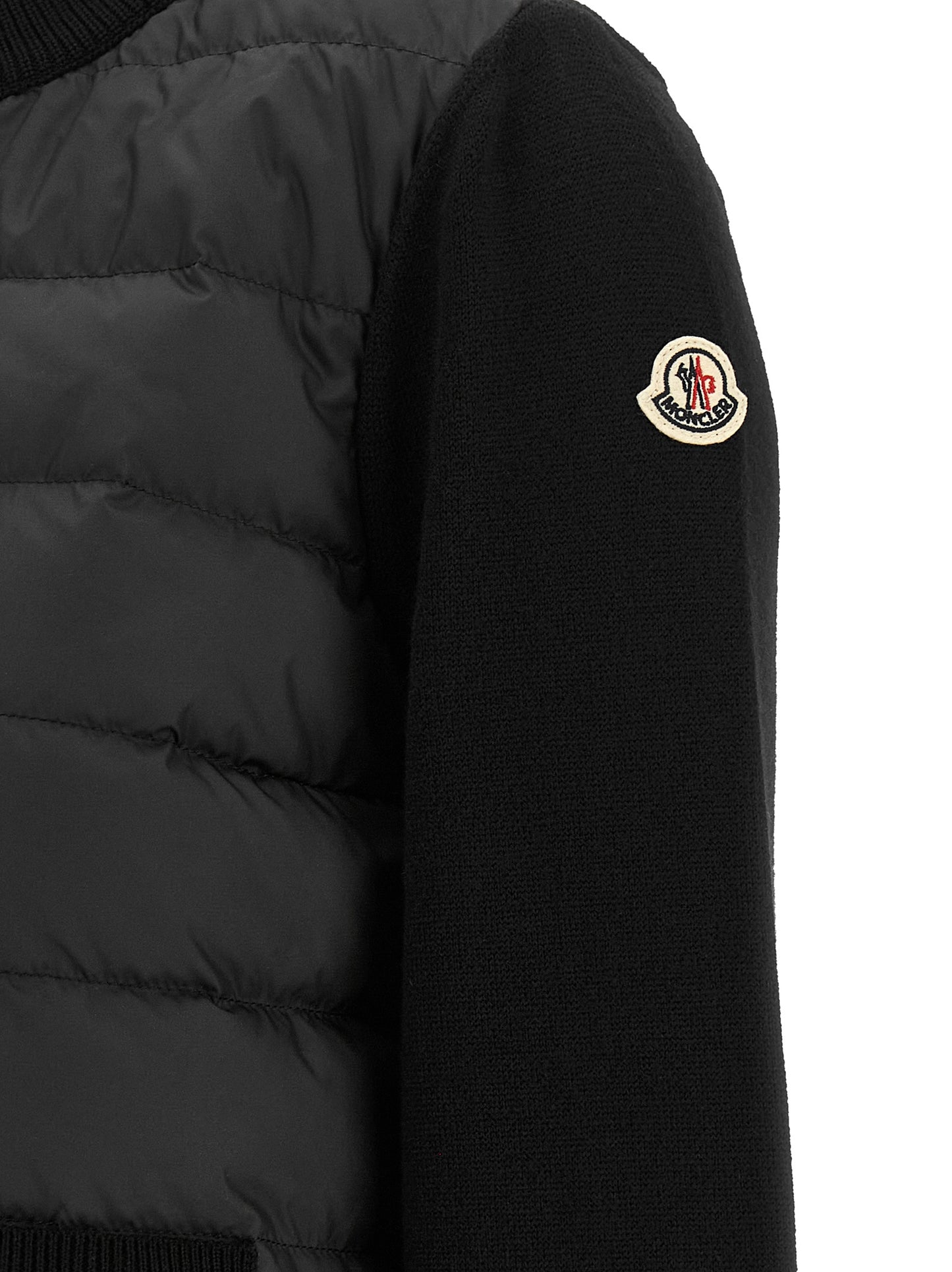 Moncler Black Lightweight And Durable Polyester Cardigan