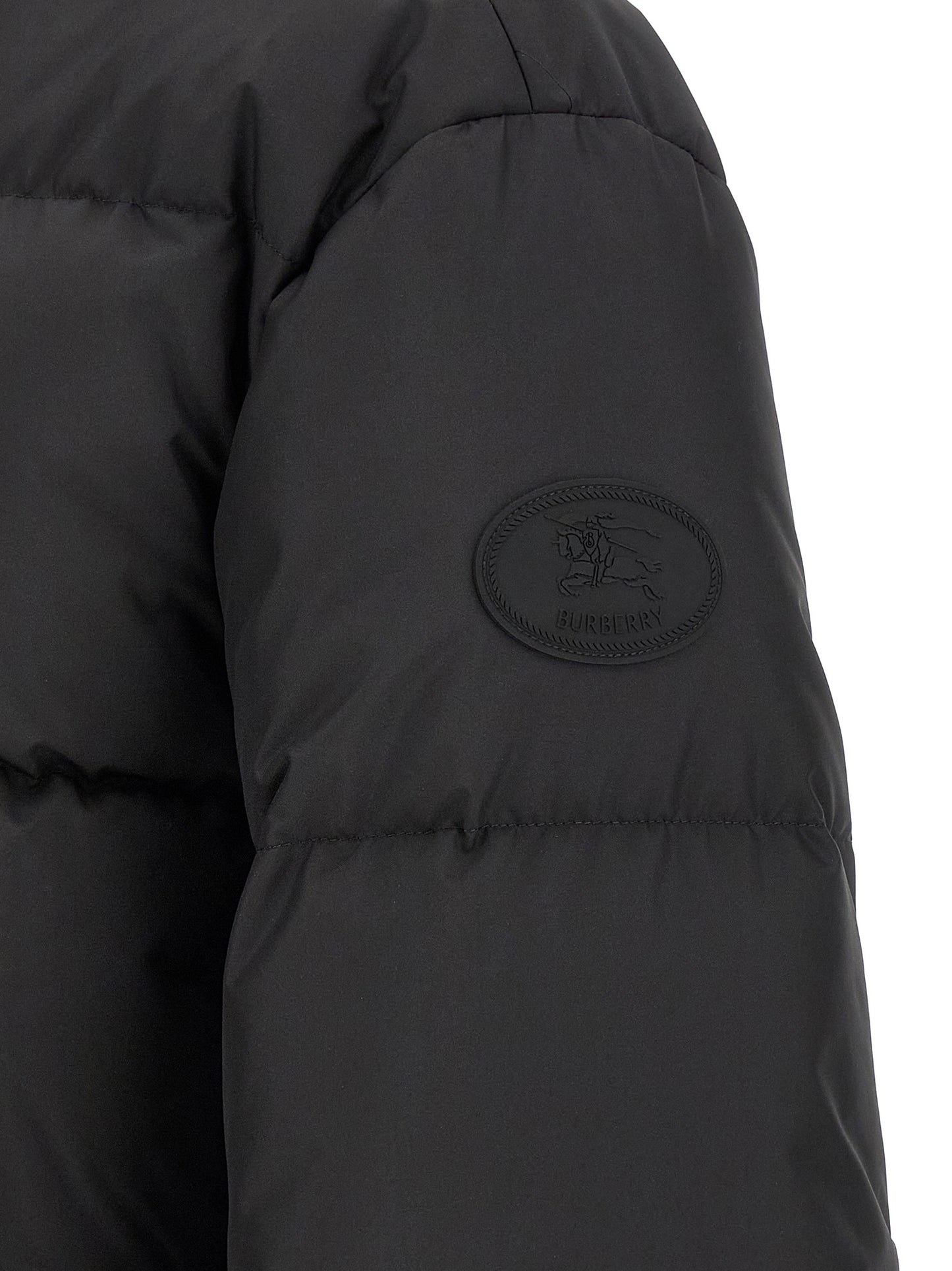 Parka Burberry Snowdon Negra En Poliéster Con Alta Retención