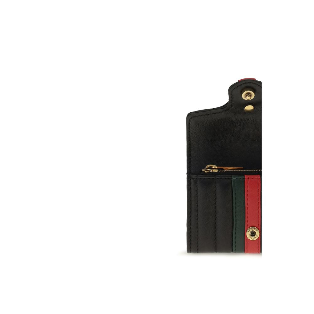 Gucci Black Calfskin Leather Marmont Wallet