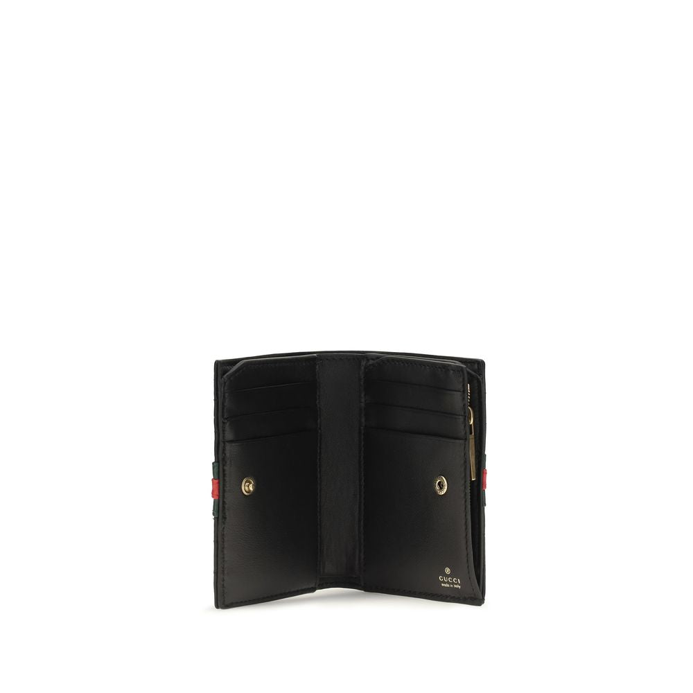 Billetera de Cuero de Ternera Negro Gucci Bos Taurus
