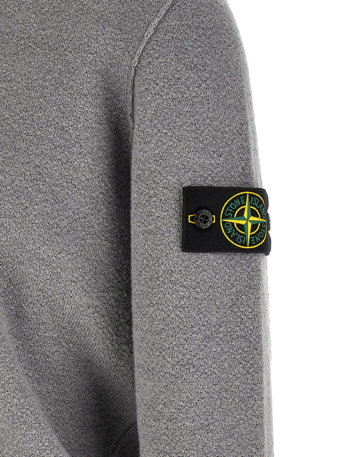 Men's Stone Island Stone Grey Virgin Wool Cardigan