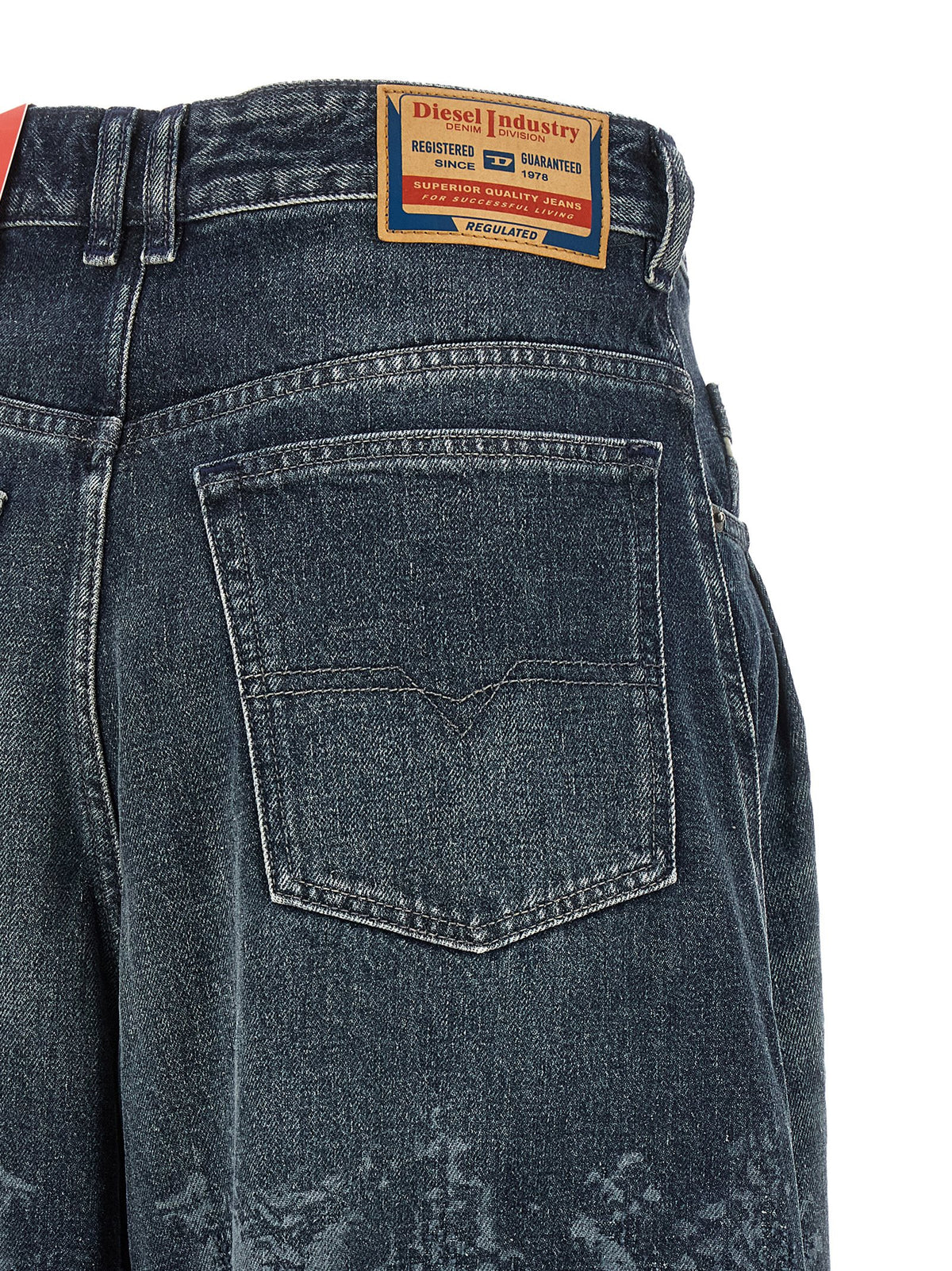 Diesel Pantalón Vaquero De Cintura Alta En Algodón Azul 1987 D-Khelz-S2