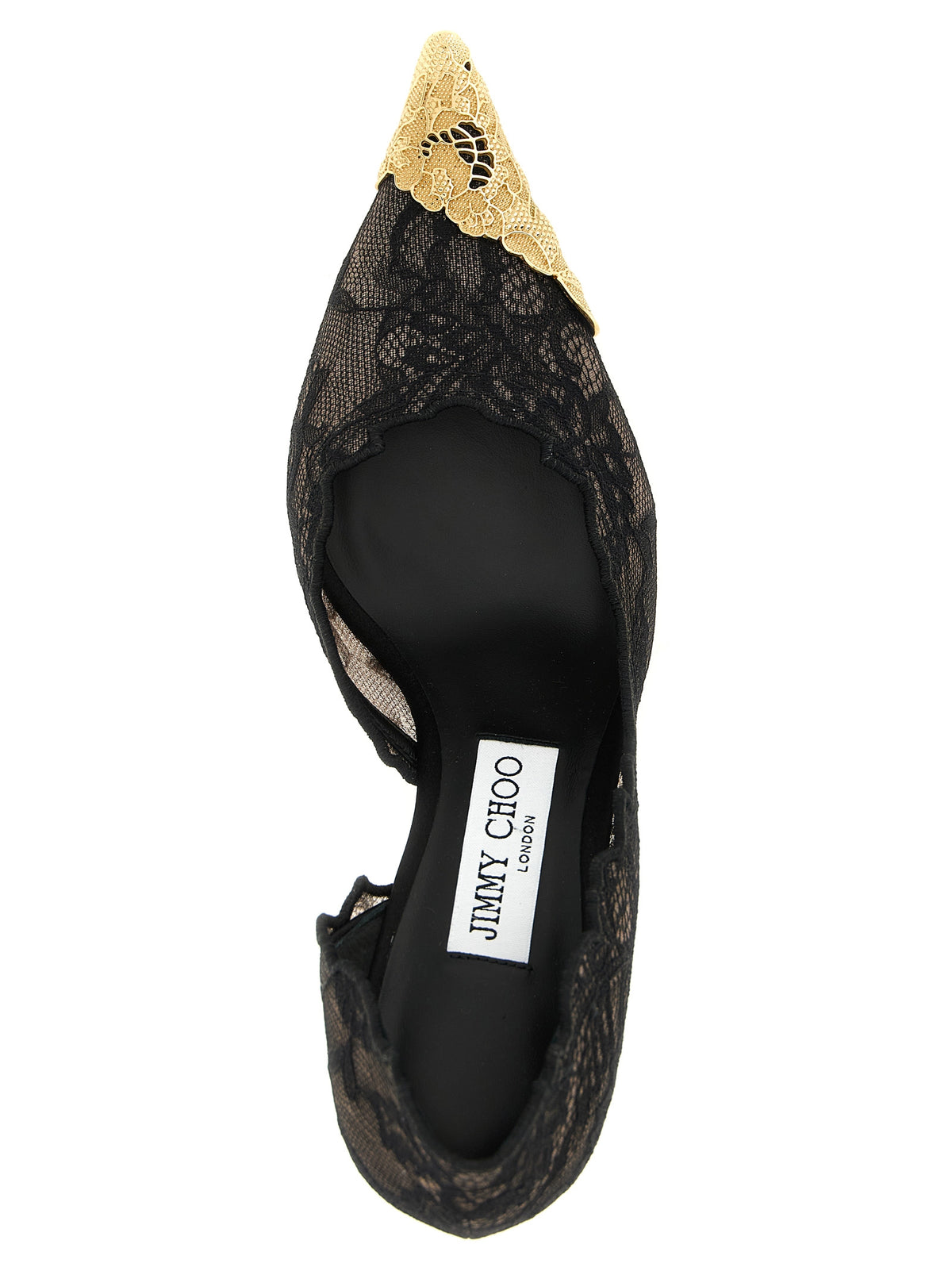 Zapatillas De Tacón Medio Negro En Tencel Jimmy Choo