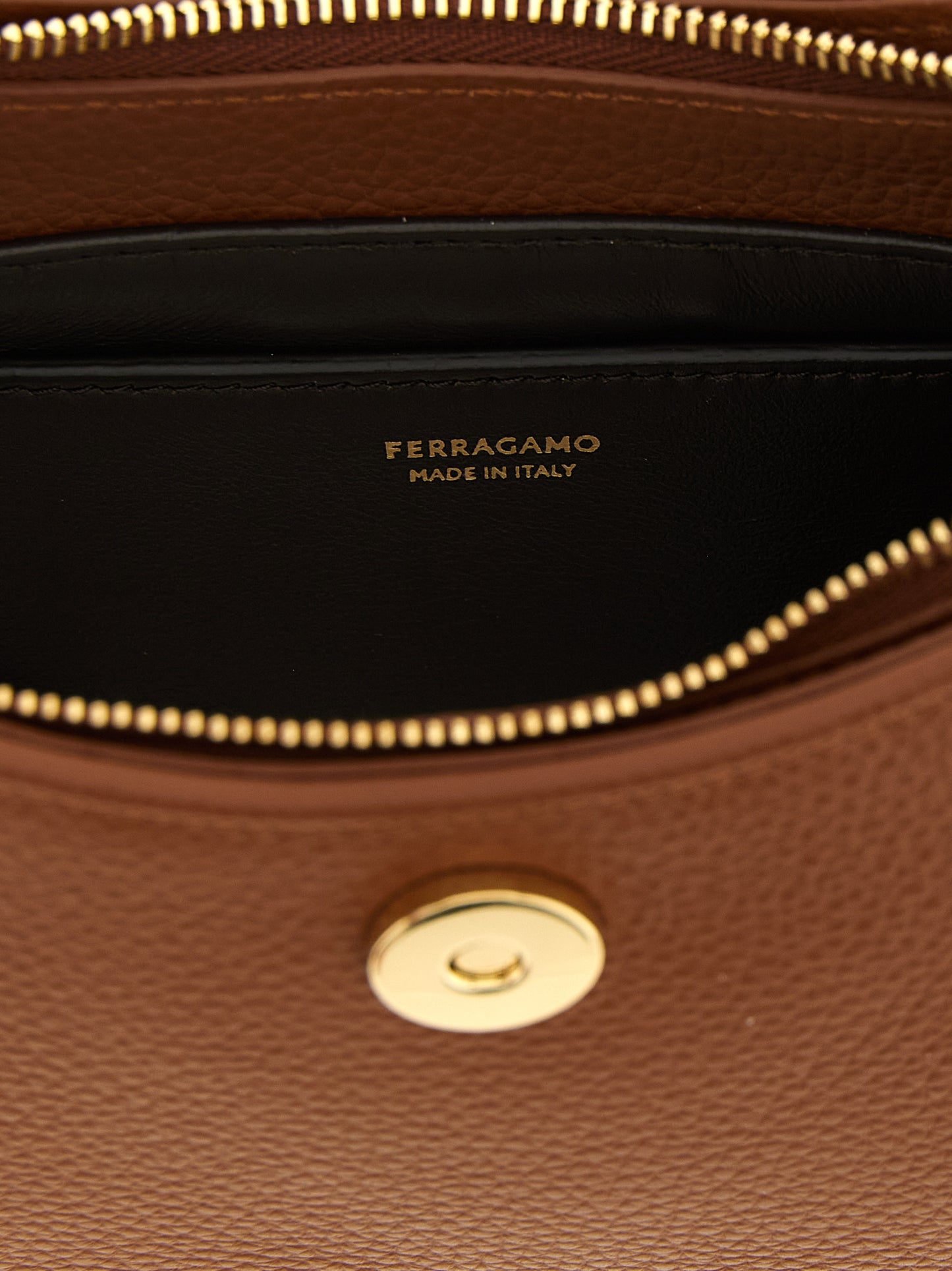 FerraGamo Bolso De Hombro Gabry De Piel De Ternera Marrón
