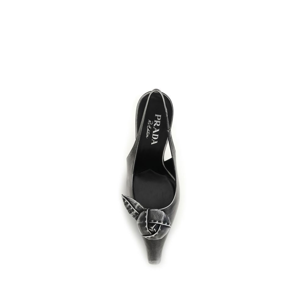 Prada Grey Goat Hair High Heels