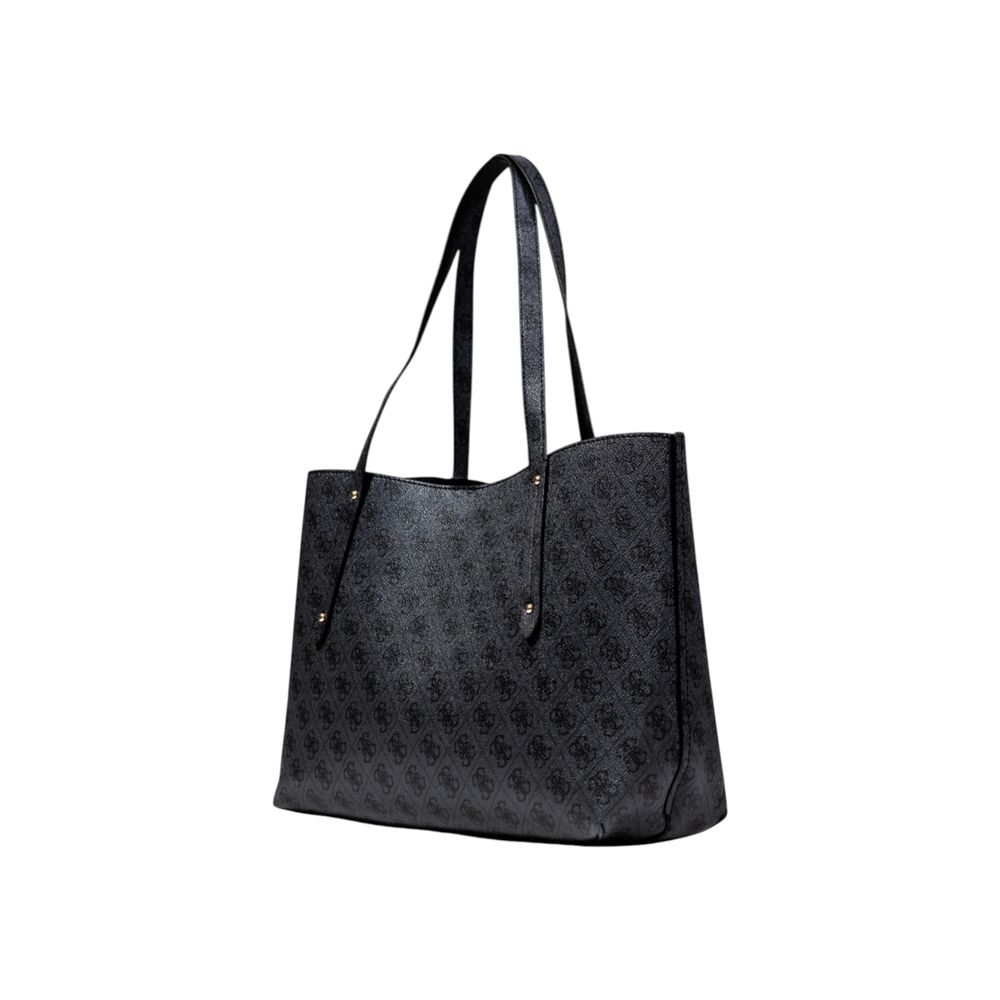Guess Bolso De Polietileno Gris Con Logotipo Interior
