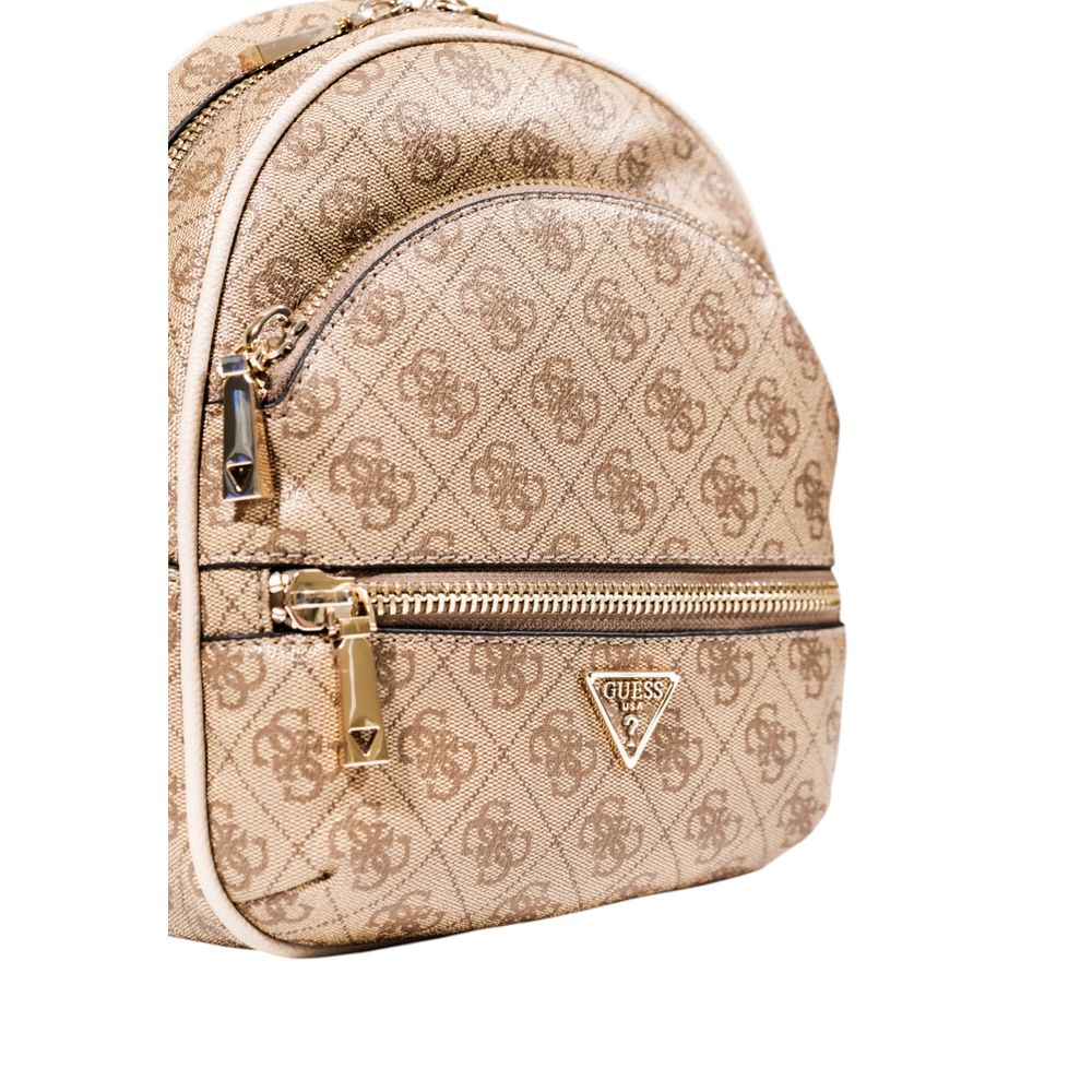 Guess Manhattan II Collection Beige Polyethylene Backpack