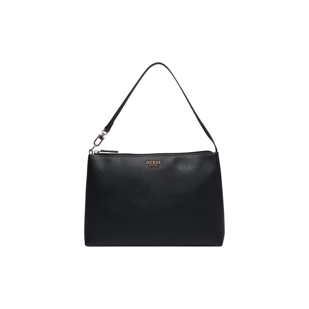 Guess Bolso Negro De Polietileno Gran Capacidad Y Diseño Estructural