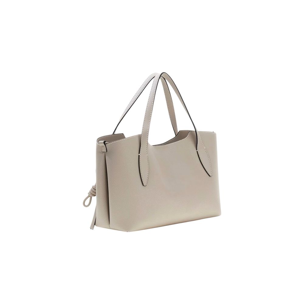 Bolso De Mano Guess En Poliuretano Beige De Gran Capacidad