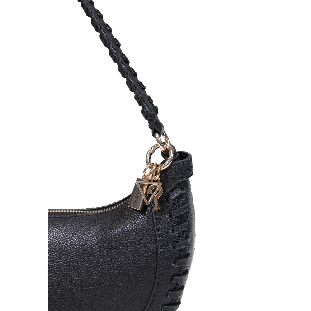 Bolso De Mano Negro De Polietileno Guess Modelo Lucci
