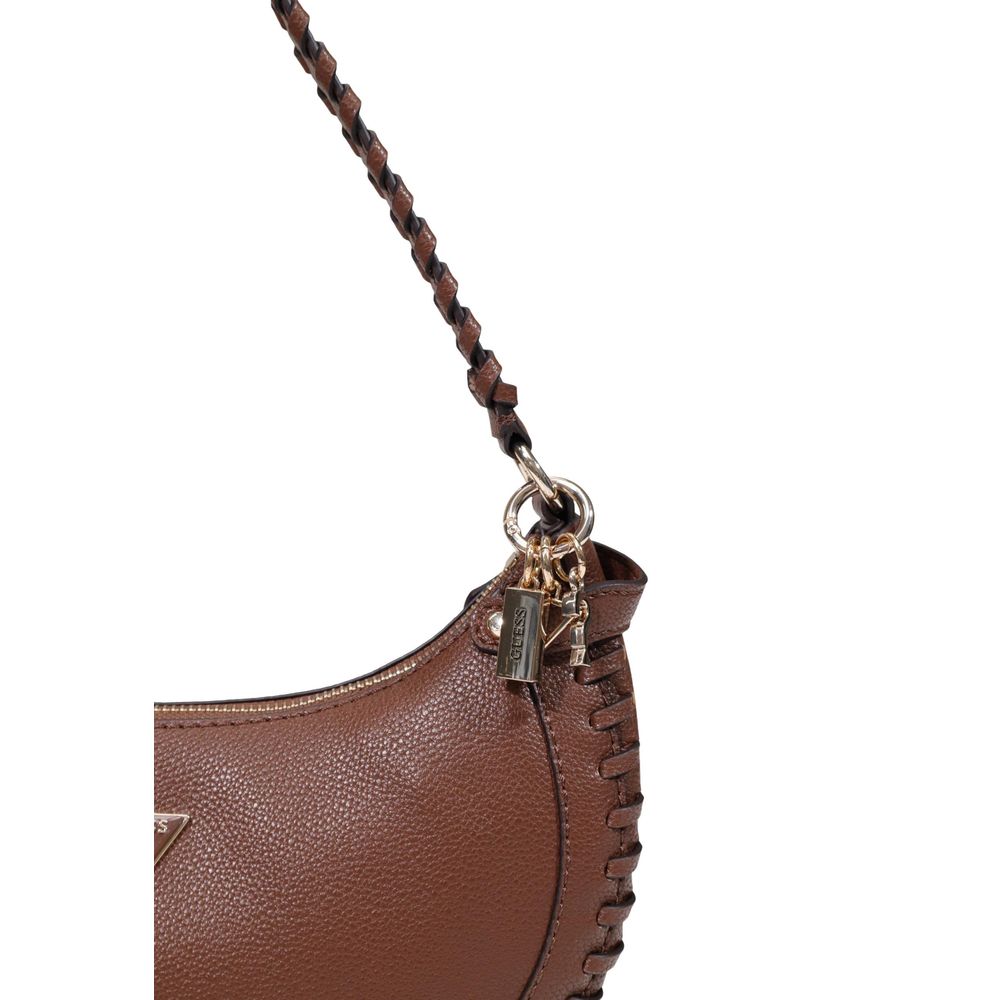 Guess Polyethylene Brown Handbag Lucci Girlfriend Bucket Bag