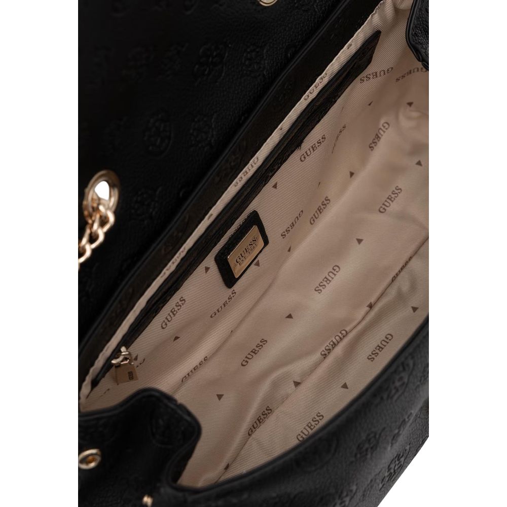Bolso Guess De Polietileno Negro Ligero Y Resistente