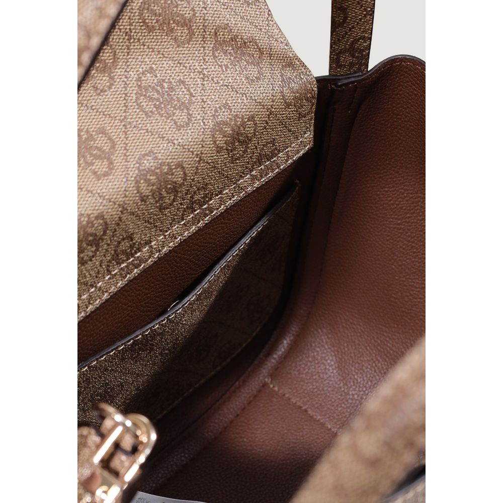 Bolso Medio Guess De Polietileno Blanco Con Detalle Logotipo