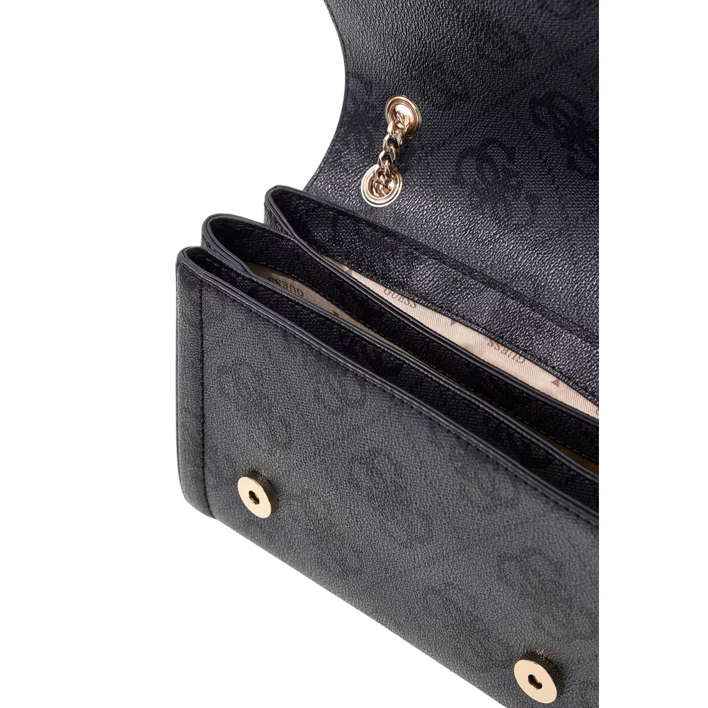 Bolso De Mano Gris En Polietileno Guess Modelo Elsie Shoulder