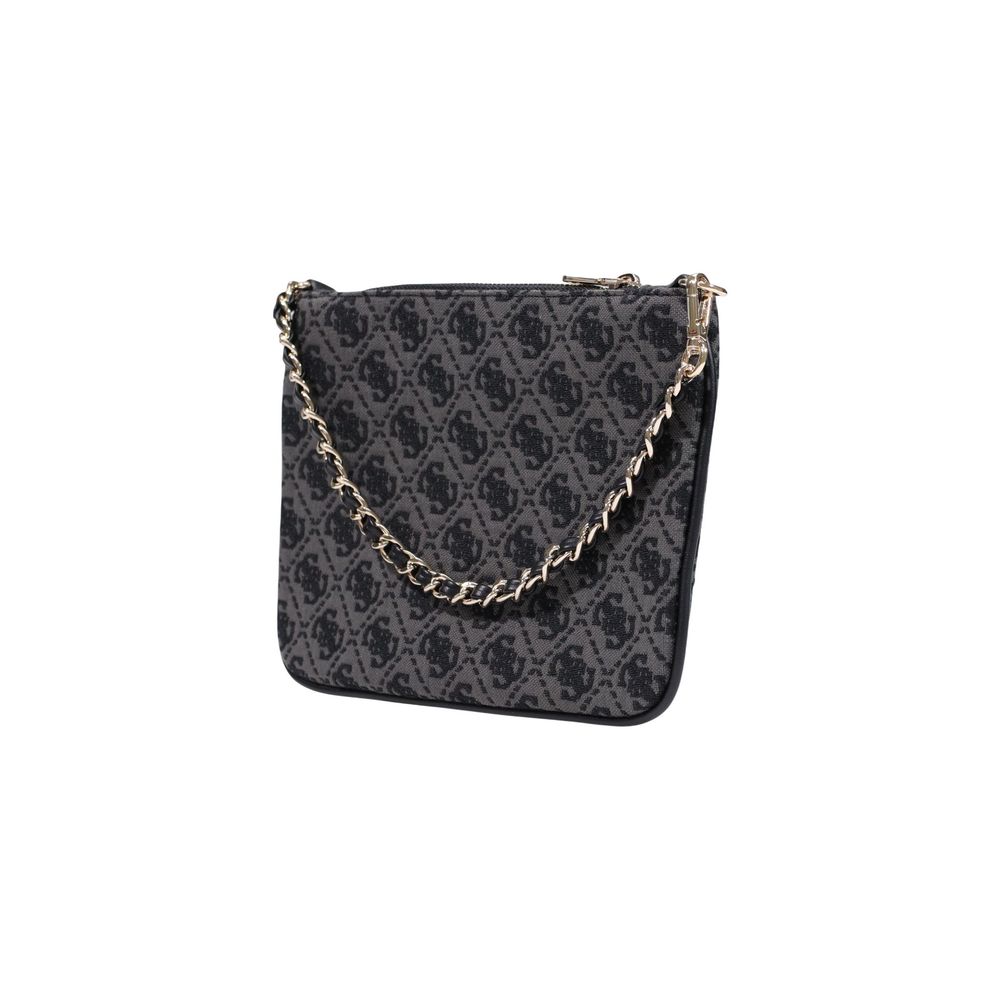 Compact and Practical Grey Polyester Handbag Guess