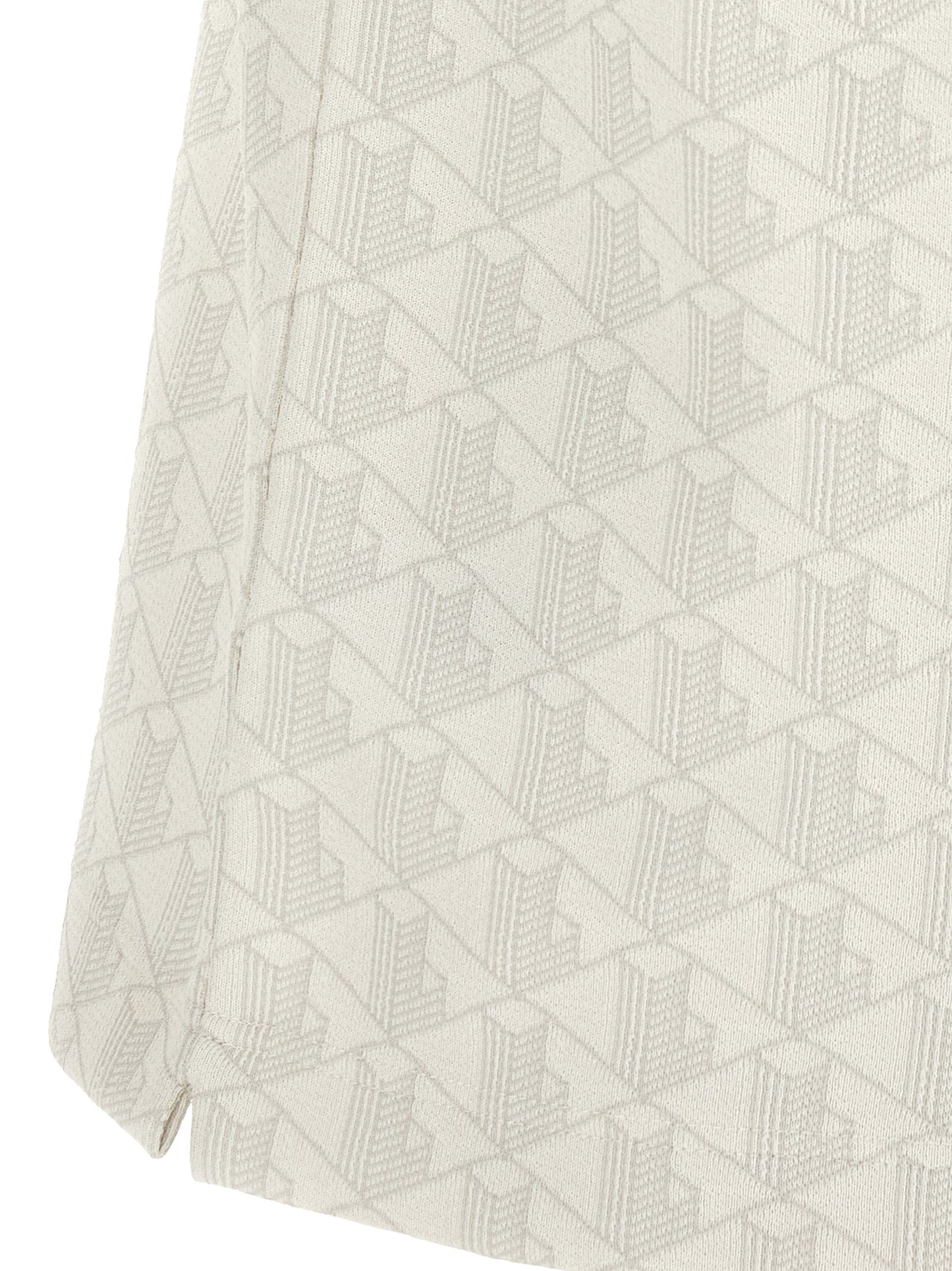 Lacoste Camiseta Polo Blanca En Poliéster Con Diseño Jacquard