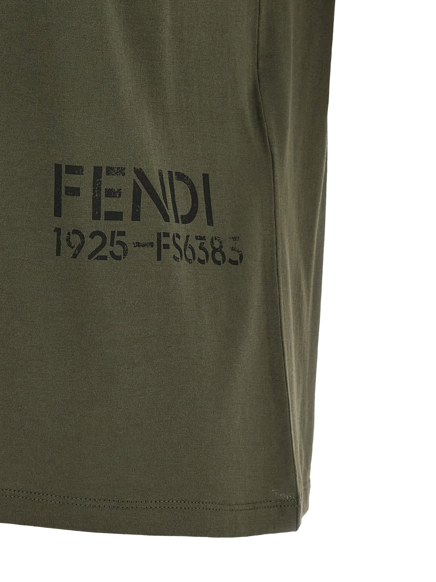 Camiseta Fendi De Algotn Bicolcx Con Tedñldo En Lavado