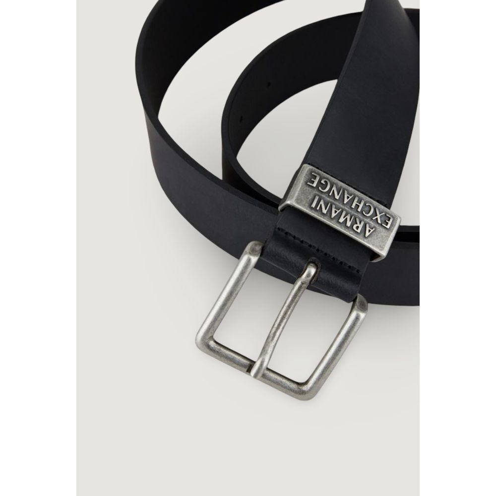 Cinturón Regular De Cuero Negro Armani Exchange 951186