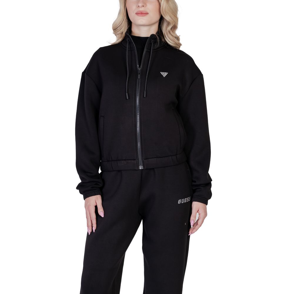 Sudadera Viscosa Negra Colección Active De Guess