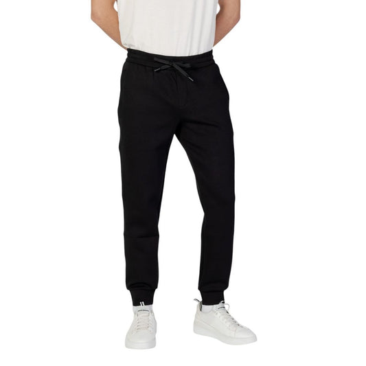 Pantalon de survêtement en coton noir Armani Exchange