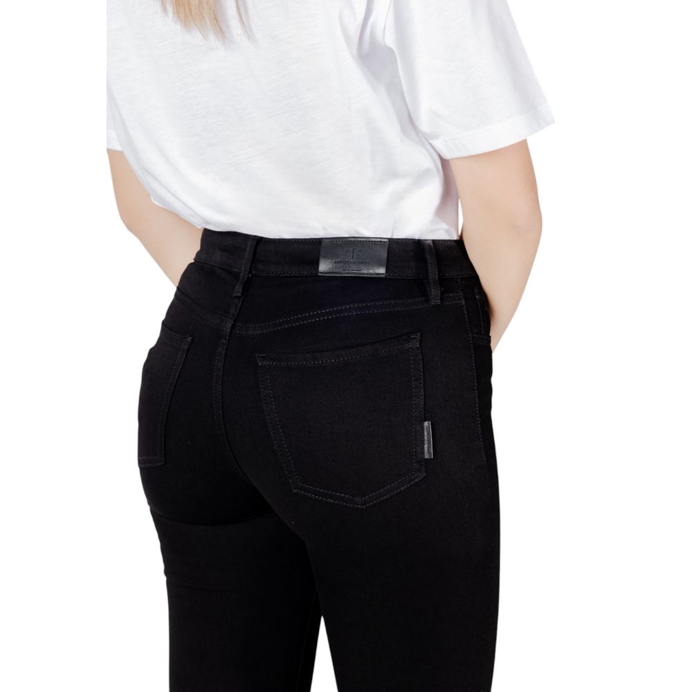 Jean slim noir en coton Armani Exchange pour femme